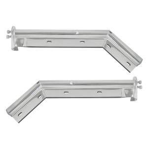 UNITED PACIFIC - 10646 - PERCHAS PARA GUARDABARROS CROMADAS EN ÁNGULO DE 45 GRADOS DE 28" - PATRÓN DE PERNOS DE 1-1/8" (PAR)