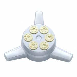 UNITED PACIFIC - 10710B - SÓLO GIRADOR DE TAPACUBOS DE CILINDRO DE PISTOLA DE PLÁSTICO CROMADO (A GRANEL)