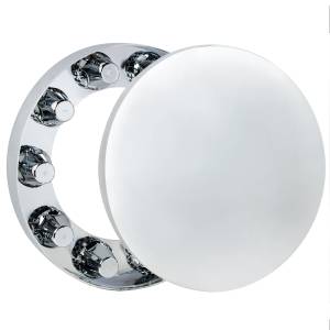 UNITED PACIFIC - 10727 - TAPA EJE DELANTERO MOON CON TAPA DE TUERCA DE PERFIL BAJO ROSCADA DE 33MM - CROMADA