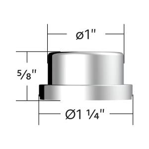UNITED PACIFIC - UNITED PACIFIC - 10755 - TAPAS DE TUERCA PLANAS DE PLÁSTICO CROMADO DE 3/4" X 5/8" - A PRESIÓN (PAQUETE DE 10) - Image 7