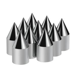 UNITED PACIFIC - 10768 - TAPAS DE TUERCA DE PLÁSTICO CROMADAS DE 1-1/8" X 2-13/16" - A PRESIÓN (CAJA DE COLOR DE 10)