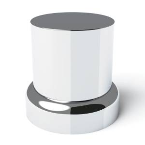 UNITED PACIFIC - UNITED PACIFIC - 10772 - TAPAS DE TUERCAS SUPERIORES PLANAS DE PLÁSTICO CROMADO DE 33 MM X 2" CON BRIDA - A PRESIÓN (PAQUETE DE 10) - Image 2