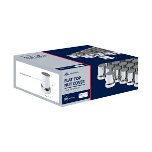 UNITED PACIFIC - UNITED PACIFIC - 10772CB - TAPAS DE TUERCAS SUPERIORES PLANAS DE PLÁSTICO CROMADO DE 33 MM X 2" CON BRIDA - A PRESIÓN (CAJA DE COLOR DE 60) - Image 4