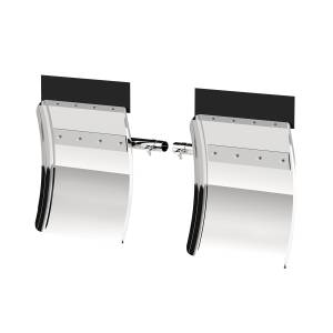 UNITED PACIFIC - UNITED PACIFIC - 10845 - GUARDABARROS CUARTO DE INOXIDABLE 430 DE 24" X 27" CON JUEGO DE SOPORTE DE TUBO (PAR) - Image 8