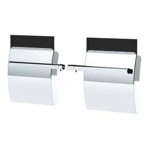 UNITED PACIFIC - 10906 - GUARDABARROS CUARTO DE ACERO INOXIDABLE 430 DE 24" X 24" CON JUEGO DE SOPORTE PARA TUBO - PARED LATERAL DE 4"