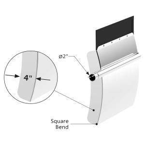 UNITED PACIFIC - UNITED PACIFIC - 10906 - GUARDABARROS CUARTO DE ACERO INOXIDABLE 430 DE 24" X 24" CON JUEGO DE SOPORTE PARA TUBO - PARED LATERAL DE 4" - Image 9