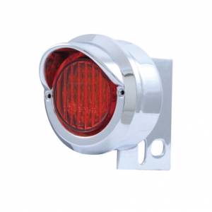 UNITED PACIFIC - 10981 - LUZ EXTERNA PARA COLGADOR DE GUARDABARROS DE 9 LED CON VISERA - LED ROJO/LENTE ROJA