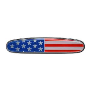 UNITED PACIFIC - UNITED PACIFIC - 11003 - EMBLEMA BANDERA DE EE.UU. CROMADA DIE CAST PARA CAPÓ FREIGHTLINER - Image 1