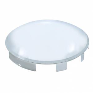 UNITED PACIFIC - 20121 - 6 TAPACUBOS DELANTERO DOMO DE ACERO INOXIDABLE DESIGUAL - BORDE DE 1"