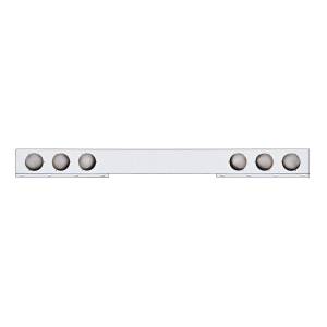 UNITED PACIFIC - 20237 - BARRA DE LUCES TRASERAS DE INOXIDABLE DE 1 PIEZA CON SEIS CORTES DE LUCES DE 4"
