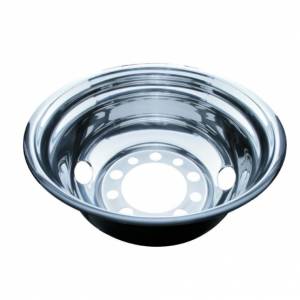 UNITED PACIFIC - 20356 - TAPA DE RUEDA TRASERA DE ACERO INOXIDABLE DE 24-1/2" DE EXTERIOR SOLAMENTE - 2 AGUJEROS DE VENTILACIÓN, PILOTO POR ESPÁRRAGO
