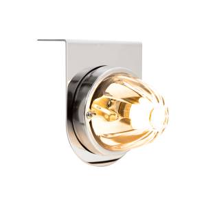 UNITED PACIFIC - 20406 - LUZ DE SANDÍA DE VIDRIO DE DOBLE FUNCIÓN CON KIT DE SOPORTE DE LUZ DE ACERO INOXIDABLE CON BOMBILLA LED TRANSPARENTE