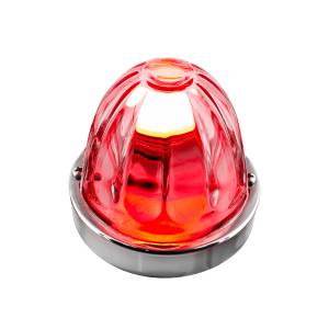 UNITED PACIFIC - 20411 - KIT DE MONTAJE EMPOTRADO DE SANDÍA DE VIDRIO TRANSPARENTE DE DOBLE FUNCIÓN CON BOMBILLA LED - ROJO