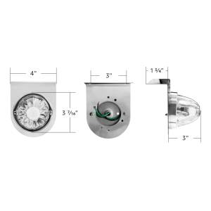 UNITED PACIFIC - UNITED PACIFIC - 20415 - LUZ DE SANDÍA DE VIDRIO DE DOBLE FUNCIÓN CON KIT DE SOPORTE DE LUZ DE ACERO INOXIDABLE CON BOMBILLA LED-LED BLANCO - Image 8