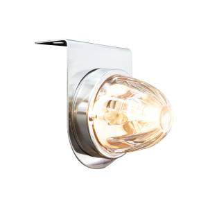 UNITED PACIFIC - 20470 - KIT DE LUZ DE SANDÍA DE VIDRIO CON SOPORTE DE LUZ DE ACERO INOXIDABLE - LENTE TRANSPARENTE