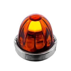 UNITED PACIFIC - 20479 - KIT DE MONTAJE EMPOTRADO SANDÍA DE VIDRIO DE DOBLE FUNCIÓN CON BOMBILLA LED - ÁMBAR OSCURO