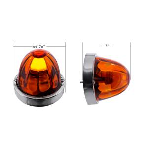 UNITED PACIFIC - UNITED PACIFIC - 20479 - KIT DE MONTAJE EMPOTRADO SANDÍA DE VIDRIO DE DOBLE FUNCIÓN CON BOMBILLA LED - ÁMBAR OSCURO - Image 6