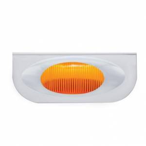 UNITED PACIFIC - 20624 - SOPORTE DE LUZ DE INOXIDABLE CON LUZ DE 12 LED "PHANTOM I" Y BISEL - LED ÁMBAR/LENTE ÁMBAR