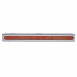 UNITED PACIFIC - 20772 - SOPORTE DE LUZ DE ACERO INOXIDABLE DE 12-3/4" CON 14 LED BARRA DE LUCES DE 12" - LED ROJO/LENTE ROJA