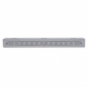 UNITED PACIFIC - 20773 - SOPORTE DE LUZ DE ACERO INOXIDABLE DE 12-3/4" CON 14 LED BARRA DE LUCES DE 12" - LED ÁMBAR/LENTE TRANSPARENTE