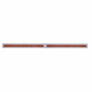 UNITED PACIFIC - 20782 - SOPORTE DE LUZ DE ACERO INOXIDABLE DE 25-5/16" CON 2 BARRAS DE LUCES DE 14 LED DE 12" - LED ROJO/LENTE ROJA