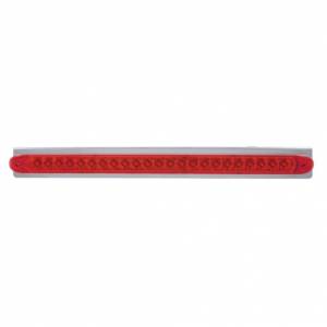 UNITED PACIFIC - 20856 - SOPORTE DE LUZ REFLECTOR DE ACERO INOXIDABLE DE 17-5/16" CON 23 LED BARRA DE LUCES REFLECTORA DE 17-1/4" - LED ROJO/LENTE ROJA