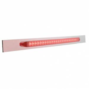 UNITED PACIFIC - UNITED PACIFIC - 20866 - PLACA DE GUARDABARROS SUPERIOR CROMADA CON BARRA DE LUCES REFLECTORAS DE 23 LED DE 17" - LED ROJO/LEENTE ROJA (CADA UNO) - Image 2