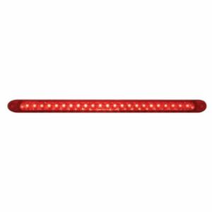 UNITED PACIFIC - UNITED PACIFIC - 20866 - PLACA DE GUARDABARROS SUPERIOR CROMADA CON BARRA DE LUCES REFLECTORAS DE 23 LED DE 17" - LED ROJO/LEENTE ROJA (CADA UNO) - Image 3