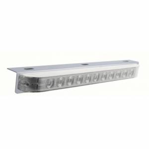 UNITED PACIFIC - 20903 - SOPORTE DE LUZ DE ACERO INOXIDABLE DE 17-5/16" CON 11 LED BARRA DE LUCES DE 17" - LED ÁMBAR/LENTE TRANSPARENTE