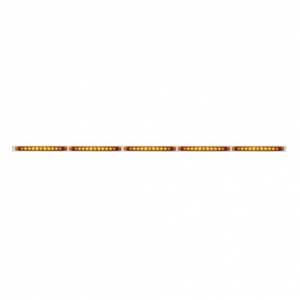 UNITED PACIFIC - 20948 - SOPORTE DE LUZ DE ACERO INOXIDABLE DE 94" CON 5 BARRAS DE LUCES DE 11 LED DE 17" - LED ÁMBAR/LENTE ÁMBAR