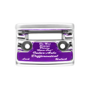 UNITED PACIFIC - 21013 - PROTECCIÓN DEL INTERRUPTOR DEL DIFERENCIAL/EJE DE PLÁSTICO CROMADO CON ETIQUETA BRILLANTE PARA FREIGHTLINER CLASSIC-PURPLE 1990-2010