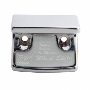 UNITED PACIFIC - 21025 - PROTECCIÓN DEL INTERRUPTOR DE QUINTA RUEDA DE PLÁSTICO CROMADO CON PEGATINA BRILLANTE PARA FREIGHTLINER CLASSIC 1990-2010 - PEGATINA PLATA