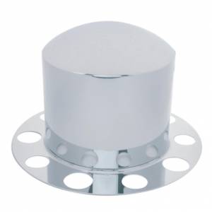 UNITED PACIFIC - 21210 - KIT DE 2 PIEZAS DE TAPA DE EJE TRASERO DOMO DE INOXIDABLE PARA TAPA DE TUERCA DE 1-1/2" - RUEDA DE ACERO
