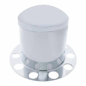 UNITED PACIFIC - 21213 - KIT DE 3 CUBIERTAS DE EJE TRASERO DOMO DE INOXIDABLE PARA TAPA DE TUERCA DE 1-1/2" - RUEDA DE ALUMINIO