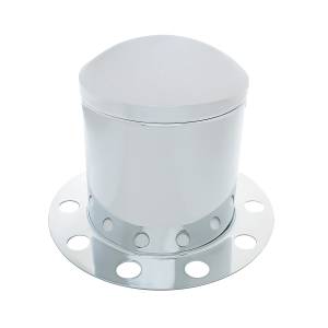 UNITED PACIFIC - 21221 - KIT DE 3 TAPAS DE EJE TRASERO DOMO DE INOXIDABLE PARA TAPA DE TUERCA DE 33 MM - RUEDA DE ACERO/ALUMINIO