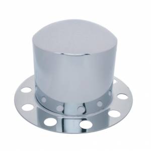 UNITED PACIFIC - 21223 - KIT DE 2 PIEZAS DE TAPA DE EJE TRASERO DOMO DE INOXIDABLE PARA TAPA DE TUERCA DE 33 MM - RUEDA DE ACERO/ALUMINIO