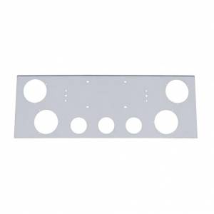 UNITED PACIFIC - 21495 - PANEL DE LUZ CENTRAL TRASERO DE ACERO INOXIDABLE CON CUATRO CORTES DE LUCES DE 4" Y TRES CORTES DE LUCES DE 2-1/2"
