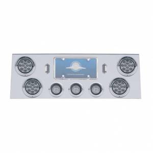 UNITED PACIFIC - UNITED PACIFIC - 21495 - PANEL DE LUZ CENTRAL TRASERO DE ACERO INOXIDABLE CON CUATRO CORTES DE LUCES DE 4" Y TRES CORTES DE LUCES DE 2-1/2" - Image 2