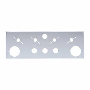 UNITED PACIFIC - 21630 - PANEL DE LUZ CENTRAL TRASERA DE ACERO INOXIDABLE CON 2 CORTES DE LUZ DE 4" Y 4 CORTES DE LUZ DE 2" Y 4 CORTES UNIVERSALES