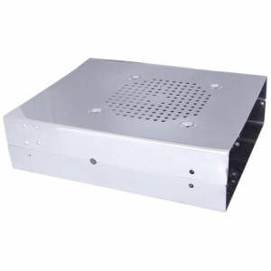 UNITED PACIFIC - 21713 - CAJA INOXIDABLE PARA C.B. - SALIDA FRONTAL Y ORIFICIO PARA ALTAVOZ