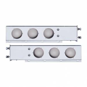 UNITED PACIFIC - 22237 - BARRA DE LUCES CON RESORTE DE ACERO INOXIDABLE DE LUJO CON PATRÓN DE PERNOS DE 3-3/4" CON CORTES DE LUCES DE 6X 4" (PAR)