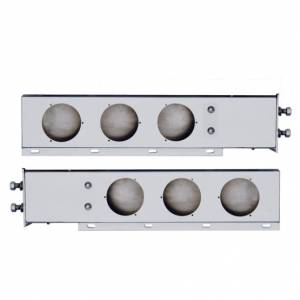 UNITED PACIFIC - 22301 - BARRA DE LUCES CON RESORTE DE ACERO INOXIDABLE 430 CON PATRÓN DE PERNOS DE 2-1/2" CON TRES CORTES DE LUCES DE 4" (PAR)