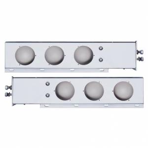 UNITED PACIFIC - 22302 - BARRA DE LUCES CON RESORTE DE ACERO INOXIDABLE 430 CON PATRÓN DE PERNOS DE 2" CON TRES CORTES DE LUCES DE 4" (PAR)