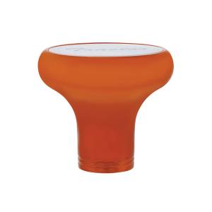 UNITED PACIFIC - UNITED PACIFIC - 22966 - PERILLA DE VÁLVULA DE AIRE DE ALUMINIO DE LUJO CON PLACA DE TRACTOR DE INOXIDABLE - NARANJA CADMIO - Image 2