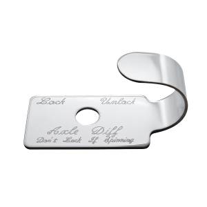 UNITED PACIFIC - 23001 - PROTECTOR DE INTERRUPTOR INOXIDABLE PARA PETERBILT 379 - DIFERENCIAL DE EJE
