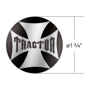 UNITED PACIFIC - UNITED PACIFIC - 23222-2K - TRACTOR MALTESE CROSS PERILLA DE LA VÁLVULA DE AIRE PEGATINA DE COLOR CARAMELO - NEGRO BRILLANTE - Image 3