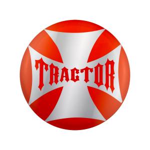 UNITED PACIFIC - 23222-2O - PEGATINA DE COLOR CARAMELO PARA LA PERILLA DE LA VÁLVULA DE AIRE DE LA CRUZ DE MALTA DEL TRACTOR - NARANJA DE CADMIO