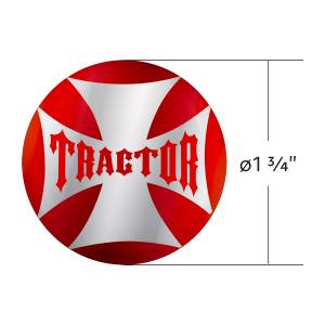 UNITED PACIFIC - UNITED PACIFIC - 23222-2R - PEGATINA DE COLOR CARAMELO PARA LA PERILLA DE LA VÁLVULA DE AIRE DE LA CRUZ DE MALTA DEL TRACTOR - ROJO CANDY - Image 3