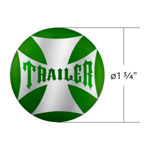 UNITED PACIFIC - UNITED PACIFIC - 23229-2G - REMOLQUE CRUZ DE MALTESE PERILLA DE LA VÁLVULA DE AIRE SÓLO ETIQUETA DE COLOR CARAMELO - VERDE ESMERALDA - Image 3