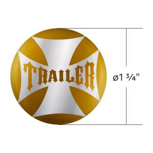 UNITED PACIFIC - UNITED PACIFIC - 23229-2Y - REMOLQUE CRUZ DE MALTESE PERILLA DE LA VÁLVULA DE AIRE SÓLO PEGATINA DE COLOR CARAMELO - AMARILLO ELÉCTRICO - Image 3